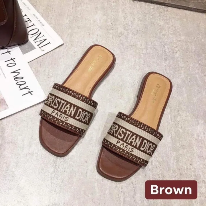 christian dior brown sandals