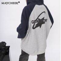 MAYCHEER   สเวตเชิ้ตผู้ชายขาตรงมีกระเป๋าหลายช่องเสื้อสเวตเตอร์คอกลมเรียบง่ายลำลองเสื้อกันหนาวมีฮู้ดเสื้อเสื้อกันหนาวฤดูใบไม้ร่วง