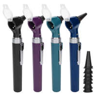 Professional Diagnostic ชุดหูตรวจสอบ Otoscope Eardrum Endoscope Speculum 8Pcs Earmuffs Doctor ไฟฟ้า Otoscope