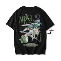 เสื้อยืดแขนสั้นคอกลมเสื้อยืด ผ้าฝ้าย พิมพ์ลายอนิเมะ Genryu Nellie Tu Odelschwanck Neol Tu Bleach TYBW Baju Kaos Combed 2 S-5XL