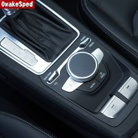 For Audi Q2 2017-2021 LHD Multimedia Decals Interior Accessories Car Styling Console Gearshift Panel Buttons Cover Trim