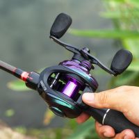 ZZOOI Speed Ratio Right/Left Hand Low Profile Baitcasting Fishing Reel Metal Line Cup Spool Wheel Tackle with Fishing Alarm