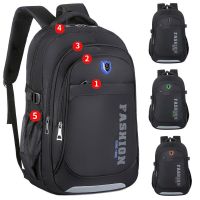 ✳►✿ Large-capacity junior high school and high school college students fashion backpack male and female middle school students schoolbag business travel computer backpack