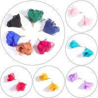 10Pcs Mesh Flower Shape Earrings Charms Fabric Silk Satin Tassel Pendant Accessories Handmade DIY Girl Jewelry Making Components DIY accessories and o