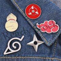 【hot sale】 ❡ B36 Anime Naruto Akatsuki Brooch Metal Badge Ninja Shuriken for Backpacks