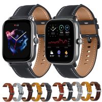 HOT QPAPSLOWPAH 607[มาแรง] สายนาฬิกา20มม. สำหรับ Huami Amazfit GTS 2 2e Gts2สายหนังแท้ขนาดเล็ก GTS3 Bip 3 Bip U Pro 1S GTR 42Mm สายรัดนาฬิกาข้อมือ