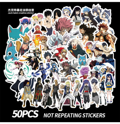 สติ๊กเกอร์แฟรี่เทล ศึกจอมเวทอภินิหาร นัตสึ สติ๊กเกอร์ fairy tail sticker ของสะสม ของเล่น ของเล่นถูกๆ ของเล่นเด็ก (4-7 cm/50 ชิ้น)