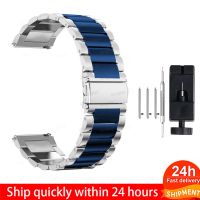 Stainless Steel Strap Metal Watch Band 20mm 22mm For Samsung Galaxy Watch 3/4 Band for Huawei Watch Gt2 Band Quick Release Belt Shoes Accessories