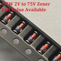 จัดส่งฟรี 200PCS 1 / 2W Zener Diode ZMM ZMM / 9V1 / 10V / 11V / 12V / 13V / 15V / 16V / 18V / 20V / 22V / 24V / 27V / 30V / 33V / 36V / 39V 9.1V LL34 0.5W Smd