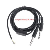 L74A 200cm DIY Aviation Headset Dual-plug Aircraft Headphones Replacement Cable Durable Mono Cable Line Cord