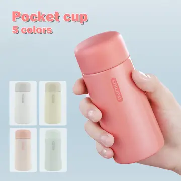 280ML Mini Cute Coffee Vacuum Flasks Thermos Stainless Steel Travel Drink  Water Bottle Thermoses Cups and Mugs (Rose Red)