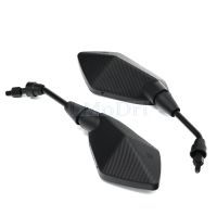 ‘；【。 Lmodri 2Pcs/Pair Motorcycle Mirror Scooter E-Bike Rearview Mirrors Electrombile Back Side Convex Mirror 8Mm 10Mm Carbon Fiber