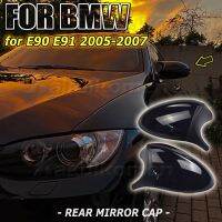 2xMirror Cover E90 Car Side Door Rearview Side Mirror Cover Cap For BMW E90 E91 2005-2007 E92 E93 2006-2009 M3 Style E80 E81 E87