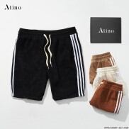 Quần Short Nam 3 Sọc SNUTA ATINO Chất Liệu Nhung Tăm Form Regular QS4.1400