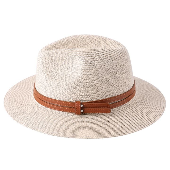 new-natural-panama-soft-shaped-straw-hat-summer-women-men-wide-brim-beach-sun-cap-uv-protection-fedora-hat