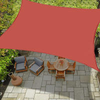 Rusd Red Sun Shade Sail สี่เหลี่ยมผืนผ้าสแควร์กันน้ำกลางแจ้ง Canopy Garden Patio Party ครีมกันแดดกันสาด98% UV Block Sunshade ผ้า Sun Shelter