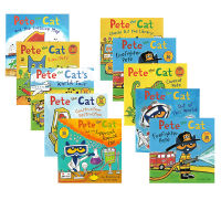 English original Pete the cat 10 childrens English Enlightenment reading parent-child interaction full-color picture book picture story book with sticker James Dean