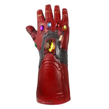 Kids Iron Man Tony Thanos Infinity Gauntlet Gloves Avengers 4 with LED  light 