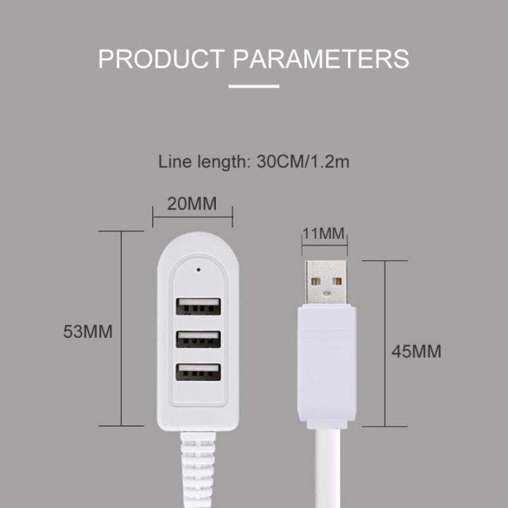 30120ฮับยูเอสบีซม-3usb-มัลติฟังก์ชั่น3a-สายต่อขยายเครื่องแปลงไฟชาร์จหลายพอร์ตฮับแยก3-in-1สำหรับคอมพิวเตอร์พีซีแล็ปท็อป