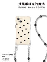 hot style Cant hide secretly Zhao Lusis same style suitable for 14pro mobile phone case crossbody lanyard iphone14 silicone anti-fall 13 polka dot star 12pro corner openings fashion xsm