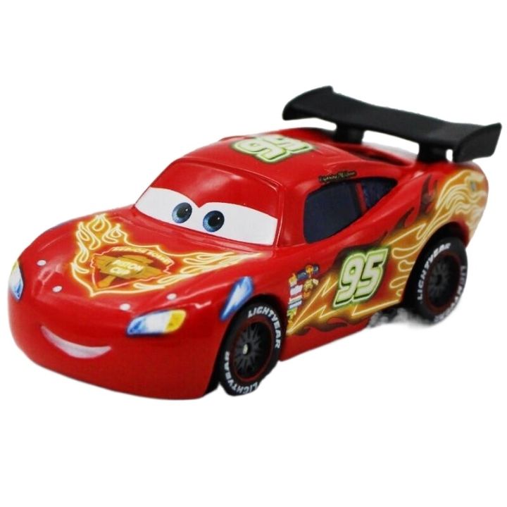 ♤⊙℗ Disney Pixar Cars 2  Lightning Mcqueen Colored Drawing Metal  Diecast Alloy Toy Car Model For Children 1:55 Brand Toys New 