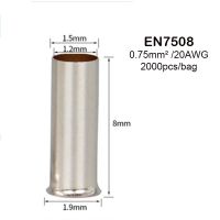 2000ชิ้นวัสดุทองแดงเคลือบดีบุกขั้วต่อแบบไม่มีฉนวน6.0Mm2 0.5Mm2ปลอกเชือกรองเท้าสำหรับสายเคเบิลไฟฟ้าขั้วต่อหนีบ