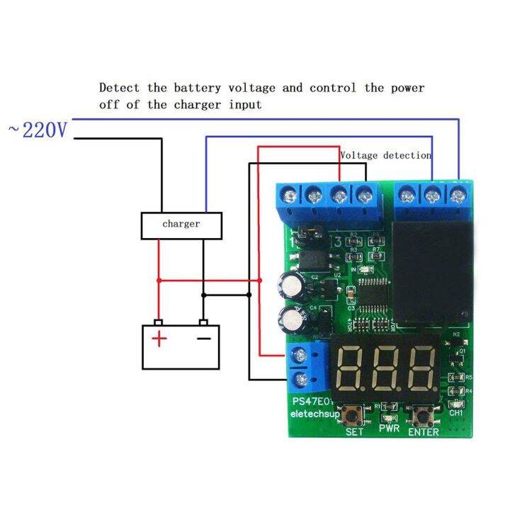 dc-12v-24v-led-digital-relay-switch-control-board-module-relay-module-voltage-detection-charging-discharge-monitor-test-electrical-circuitry-parts