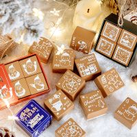 Vintage Christmas painting series stamp DIY wooden rubber stamps for scrapbooking stationery scrapbooking standard stamp