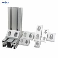 ANDUUK 1pc Silver 2020 3030 4040 2040 3060 4080 4590 4545 Aluminum Profile Right Angle Triangle Block Triangle Connector Hand Tool Parts Accessories