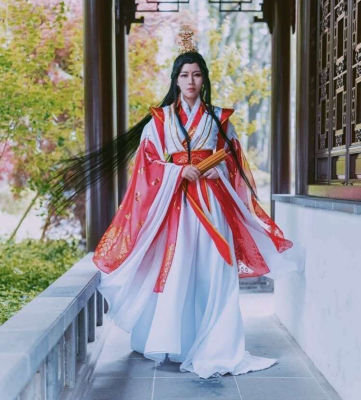 ขนาดบวก5XL จีนแบบดั้งเดิม H Anfu ผู้ชายผู้หญิงที่กำหนดเองปีศาจเส้นทางบรรพบุรุษเทศกาลเครื่องแต่งกายคอสเพลย์สีแดงชุดแต่งงาน H Anfu...
