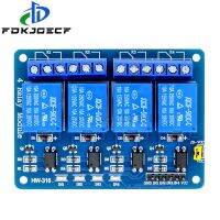 แผงวงจรรวมโมดูลรีเลย์5V 4ช่องสำหรับแขน Arduino 10ชิ้นรีเลย์โมดูลป้องกันอิเล็กทรอนิกส์5V 4ช่องรีเลย์4ช่องรีเลย์โมดูลถนน5V