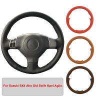 Hand-stitched Artificial Leather Car Steering Wheel Cover For Suzuki SX4 Alto Old Swift Opel Agila Original Steering Wheel Braid Steering Wheels Acces