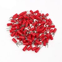 SV1.25-3 Red Furcate Terminal Cable Wire Connector Insulated Wiring Terminals electrical Lug crimp terminal 50PCS SV1-3 SV