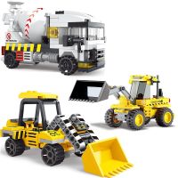 Engineering Mixer Truck Bulldozer Technical Building Blocks City Construction Vehicle Car Bricks Toy Educational For Children Building Sets