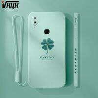 VRQR 2022ใหม่โคลเวอร์สี่ใบกรณี Vivo V11i Y97ใหม่โทรศัพท์กรณีปลอกปกสแควร์หรูหรารูปร่างซิลิโคนอ่อนนุ่มกรณี