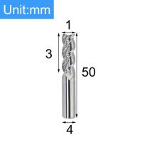 Vsharp 3ขลุ่ย Cnc End Mill สำหรับอลูมิเนียม Hrc45ทังสเตนเหล็กเจาะเครื่องตัดคาร์ไบด์เครื่องมือบดทองแดงอะคริลิค