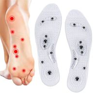 1 pair Acupressure Magnetic Massage Insoles Men Women Silicone Insole Foot Massager Shoe pad Foot Therapy Slimming Pain Relief