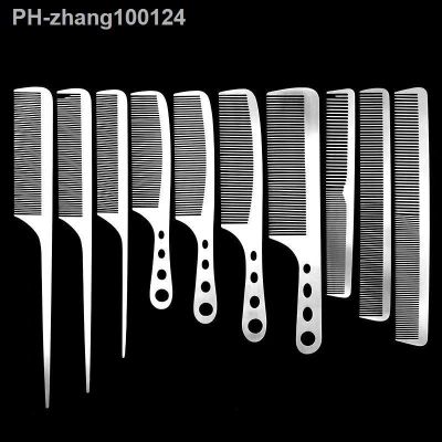 1PC Titanium Steel Comb Professional Salon Hair Hairdressing Anti-static Barbers Comb Ultra Thin Hair Brush for Men