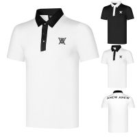 J.LINDEBERG✚♧ ANEW Golf short-sleeved mens sports casual lapel quick-drying clothes breathable moisture-wicking Polo top