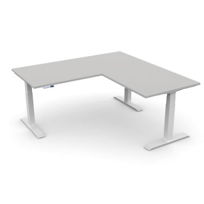 Ergotrend โต๊ะเพื่อสุขภาพเออร์โกเทรน Sit 2 Stand GEN4 (Triple Motor) ขาขาว L- shape 180x75-180x75