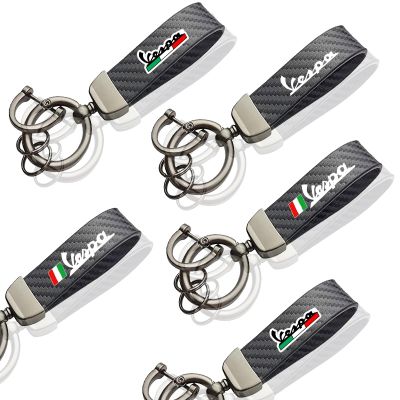 ♀○ For Piaggio VESPA GTS GTV LX Primavera Sprint 125 150 250 300 300ie Accessories Carbon fiber premium keychain customization