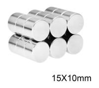 แม่เหล็กแรงสูง ขนาด 15x10 mm. Magnet strong magnetic diameter neodymium iron boron strong magnet ทรงกลมแบน