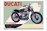 Ducati 250 Scrambler 7.8 "X 11.8" เครื่องตกแต่งฝาผนังแผ่นโลหะโปสเตอร์ดีบุก