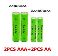 【Sell-Well】 MotoShark ไฟฉายอัลคาไลน์ AA แบบชาร์จไฟได้ AA 1.5V 3800MAh/1.5V AAA 3000Mah นาฬิกาของเล่นแทนที่เครื่องเล่น MP3 Ni-Mh