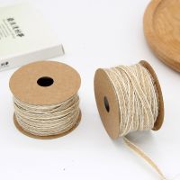 10M/Roll 5mm Vintage Jute Burlap Hessian Ribbon for Rustic Wedding Party Decoration Christmas DIY Crafts Gift Packaging Cords Gift Wrapping  Bags