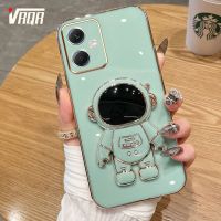 เคสโทรศัพท์ชุบไฟฟ้าสุดหรู VRQR สำหรับ Xiaomi Redmi 12 Note 12R Note 12 Pro Plus 4G 5G Note 12S Note 12S ความเร็วเทอร์โบ M6 POCO Pro X5 POCO POCO F5 Macaron ระดับไฮเอนด์ที่ตั้งนักบินอวกาศ