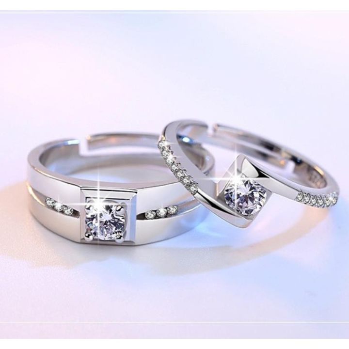 ready-stock-2pcs-couple-rings-gift-s925-silver-man-men-and-woman-women-lover-ring-cincin