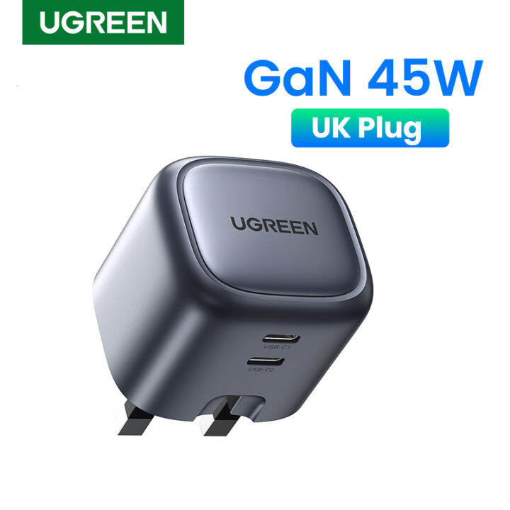 UGREEN 45W GaN PD Fast Charger Quick Charge 2 Type C Port Charger with