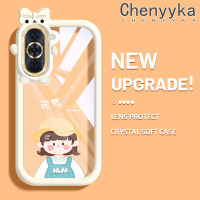 เคส Chenyyka สำหรับ Huawei Nova 10 Nova 10 Pro การ์ตูนน่ารักสาวๆสีสันสดใสเคสโทรศัพท์โปร่งใสกันกระแทกเคสนิ่มซิลิโคนน่ารักสัตว์ประหลาดน้อยเลนส์กล้องถ่ายรูปเคสป้องกัน