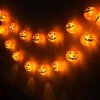 【YP】 1.5M 10LED Pumpkin Lantern Garland String Lights Decorations Indoor Outdoor Lamp Ornament